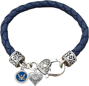 Navy Firefighter Bracelet, "My Firefighter, God Has You In His Arms And I Have You In My Heart",US Navy,Navy Firefighter Jewelry, Hypoallergenic-Safe, No Nickel, Lead, Or Poisonous Cadmium In Bracelet