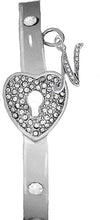 It Really Locks!, The Key To My Heart, "Initial N", Cuff Crystal Bracelet, Hypoallergenic, Safe-Nickel, Lead, Free