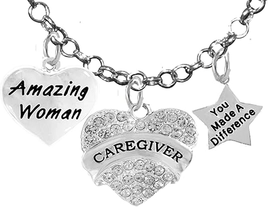 Caregiver, Nurse, RN, LPN, EMT You Made A Difference, Amazing Women Rolo Chain Necklace, Hypoallergenic, Safe-Nickel, Lead, Free