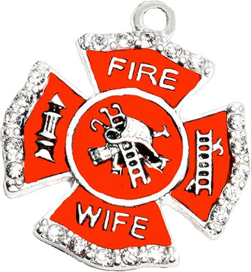 Firefighter, Firefighter Wife Charm, Nickel, Lead, Cadmium Free