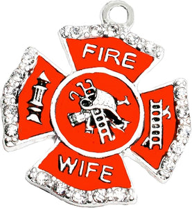 Firefighter, Firefighter Wife Charm, Nickel, Lead, Cadmium Free
