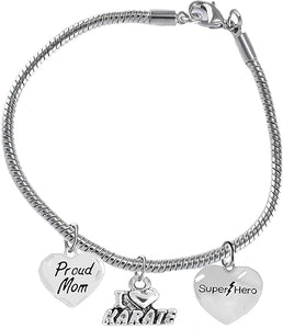 Martial Arts, Kickboxing Jewelry, Karate Jewelry, Super Hero, Proud Mom," Martial Arts Jewelry" Hypoallergenic, Safe-Nickel, Lead Free