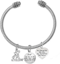 Army Mom, My Daughter, God Has You In His Arms And I Have You In My Heart, Adjustable, Hypoallergenic Safe, No Nickel, Lead, Or Poisonous Cadmium In Bracelet