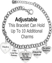 Mom,Madre,Crystal Heart Madre, I Will Love You Forever, My Mom, My Joy, My Sunshine, My Heart, Amazing Woman, The Most Beautiful, Adjustable, Hypoallergenic Safe- No Nickel. Lead, Or Poisonous Cadmium