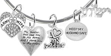 Army, My Soldier, God Has You In His Arms And I Have You In My Heart, Keep My Husband Safe,Adjustable Bracelet, Hypoallergenic Safe, No Nickel,Lead,Or Poisonous Cadmium