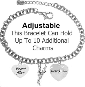 Martial Arts, Kickboxing Jewelry, Karate Jewelry, Super Hero, Proud Mom, " Martial Arts Jewelry" Adjustable Bracelet Hypoallergenic, Safe-Nickel, Lead Free