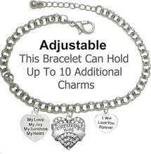Firefighter's Wife, My Love, My Joy, My Sunshine, I Will Love You Forever Bracelet, Hypoallergenic, Safe-Nickel, Lead, Free