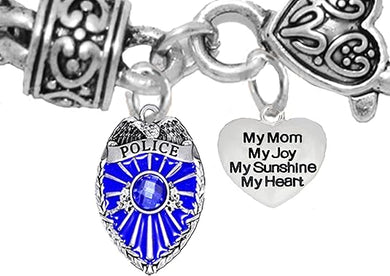 Policeman's, My Mom, My Joy, My Sunshine, My Heart, Hypoallergenic, Safe-Nickel, No Poisonous Lead, Or Cadmium.