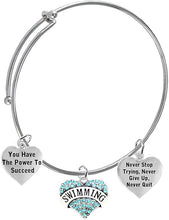Never Stop Trying, Never Quit 3 Charm Adjustable Bracelet, Hypoallergenic, Safe-Nickel Free, No Poisonous Lead Or Cadmium