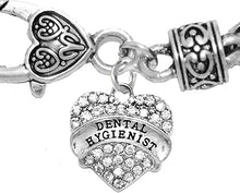 Dental Hygienist, Crystal Heart Bracelet, Safe-Nickel, Lead & Cadmium Free!