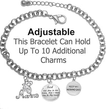Marine Wife, My Husband, God Has You In His Arms And I Have You In My Heart, Adjustable, Hypoallergenic-Safe, No Nickel, Lead, Or Poisonous Cadmium In Bracelet