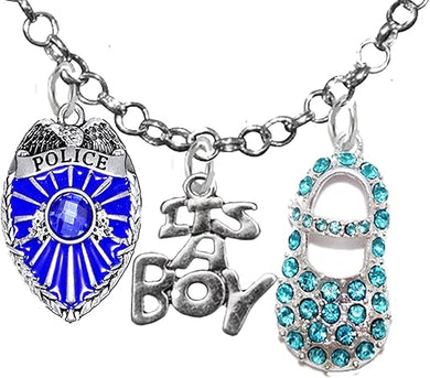 Policeman's, It's A Boy, Necklace, Hypoallergenic, Safe-Nickel, Lead, Cadmium Free