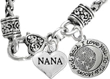 Nana And I Love You To The Moon And Back Necklace Hypoallergenic, Safe-Nickel, Lead & Cadmium Free