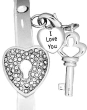 Message Bracelet, I Love You, The Key to My Heart, It Really Locks! Hypoallergenic, Safe-Nickel, Lead, Free