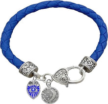 Policeman, I Love YouTo The Moon And Back, Blue Leather Bracelet, Hypoallergenic, Safe-No Nickel, Lead,or Cadmimum
