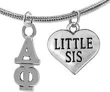 Alpha Phi Little Sister, Hypoallergenic Safe Adjustable Fits Anyone Licensed Sorority Jewelry Manufacturer