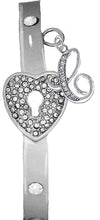 It Really Locks!, The Key To My Heart, "Initial C", Cuff Crystal Bracelet, Hypoallergenic, Safe-Nickel, Lead, Free