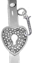 It Really Locks!, The Key to My Heart, Initial J, Cuff Crystal Bracelet, Hypoallergenic, Safe-Nickel, Lead, Free