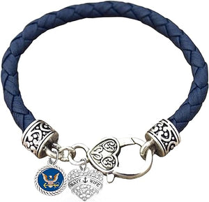 Navy Wife Bracelet, Navy Bracelet, US Navy Bracelet, Navy Jewelry, Hypoallergenic-Safe, No Nickel, Lead, Or Poisonous Cadmium In Bracelet