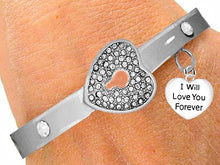 Message Bracelet, I Will Love You Forever, The Key to My Heart Bracelet, It Really Locks! Hypoallergenic, Safe-Nickel, Lead, Free