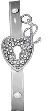 It Really Locks!, The Key To My Heart, "Initial L", Cuff Crystal Bracelet, Hypoallergenic, Safe-Nickel, Lead, Free