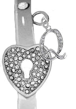It Really Locks!, The Key to My Heart, Initial Q, Cuff Crystal Bracelet, Hypoallergenic, Safe-Nickel, Lead, Free