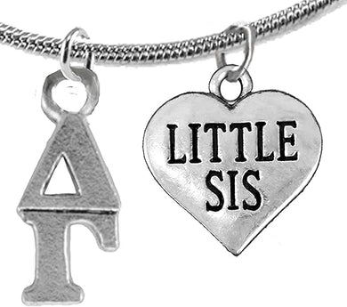 Delta Gamma, Little Sister, Hypoallergenic Safe Adjustable Fits Anyone Licensed Sorority Jewelry Manufacturer