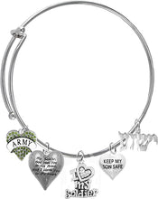 Army, My Soldier, God Has You In His Arms And I Have You In My Heart, YESHUA (Jesus In Hebrew) NAMED BY AN ANGEL OF GOD, Adjustable Bracelet, Hypoallergenic Safe, No Nickel, Lead, Or Poisonous Cadmium