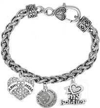 Army Mom, " I Love You To The Moon And Back", I Love My Soldier, Hypoallergenic, Safe-Nickel, Lead, Cadmium Free