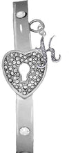 It Really Locks!, The Key To My Heart, "Initial K", Cuff Crystal Bracelet, Hypoallergenic, Safe-Nickel, Lead, Free