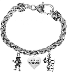 Firefighter's Mom, Firefighters Mom Gifts, Mom Gift, Firefighters Gifts, Keep My Son Safe Bracelet