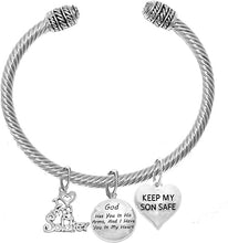 Army, My Son, God Has You In His Arms And I Have You In My Heart, Adjustable, Hypoallergenic Safe, No Nickel, Lead, Or Poisonous Cadmium In Bracelet