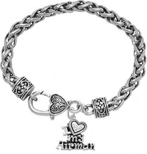 Air Force, I Love My Airman, Genuine Crystal Bracelet, Hypoallergenic, Safe-Nickel, Lead Free