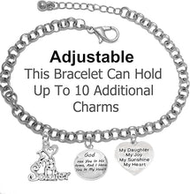 Army Mom, My Daughter, God Has You in His Arms and I Have You in My Heart, My Daughter, My Sunshine, Adjustable, Hypoallergenic Safe, No Nickel, Lead, Or Poisonous Cadmium in Bracelet