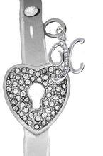 It Really Locks!, The Key To My Heart, "Initial X ", Cuff Crystal Bracelet, Hypoallergenic, Safe-Nickel, Lead, Free