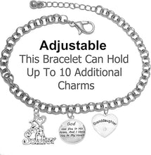 Army Mom, My Son, God Has You in His Arms and I Have You in My Heart, My Daughter, My Sunshine, Adjustable, Hypoallergenic Safe, No Nickel, Lead, Or Poisonous Cadmium in Bracelet