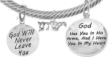 Yeshua (Jesus in Hebrew) Named by an Angel, God Has You in His Arms, and I Have You in My Heart, Adjustable Bracelet, Hypoallergenic, Safe-Nickel, Lead, Cadmium Free