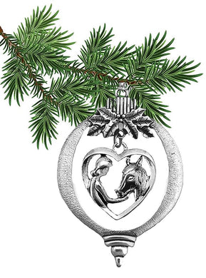 A Girl And Her Horse That She Loves Christmas Tree Ornament. With Hanger. What A Wonderful Gift For Youreself, Or Someone Special.Gift Ready Comes In A Black Velvet Bag