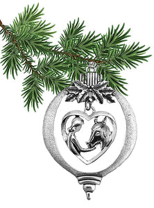 A Girl And Her Horse That She Loves Christmas Tree Ornament. With Hanger. What A Wonderful Gift For Youreself, Or Someone Special.Gift Ready Comes In A Black Velvet Bag
