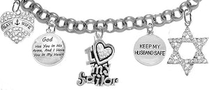 Navy Wife Bracelet, US Navy Bracelet, Navy,Navy Mom, Sailors Wife,Navy Bracelet, Sailor's Bracelet, Navy Jewelry, US United States Navy, Jewish Navy Bracelet, Hypoallergenic, Adjustable 4 To 10 Inches