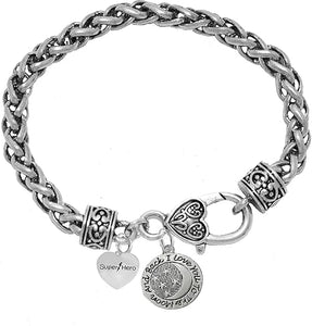 Super Hero And I Love You To The Moon And Back Bracelet Hypoallergenic, Safe-Nickel, Lead & Cadmium Free