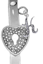 It Really Locks!, The Key To My Heart, "Initial K", Cuff Crystal Bracelet, Hypoallergenic, Safe-Nickel, Lead, Free
