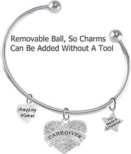 Caregiver, Nurse, RN, LPN, You Made A Difference, Amazing Women Removable Ball Bracelet, Hypoallergenic, Safe-Nickel, Lead, Free
