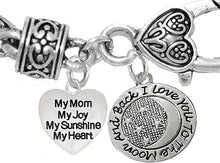Mom, My Mom, My Joy, My Sunshine, My Heart, I Love You To The Moon And Back, Bracelet, Hypoallergenic, Safe-Nickel, Lead, Free
