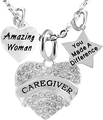 Caregiver, Nurse, RN, LPN, EMT You Made A Difference, Amazing Women Chain Necklace, Hypoallergenic, Safe-Nickel, Lead, Free