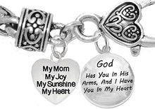 Mom, "My Mom, My Joy, My Sunshine, My Heart" Genuine Crystal Mom Heart, Bracelet, Hypoallergenic, Safe-Nickel, Lead, Free