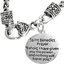 Saint Benedict Necklace, Protective Charm, and Prayer, Protect Me from Harm, Evil, The Devil. Nickel, Lead Cadmium Free