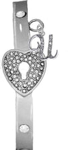 It Really Locks!, The Key To My Heart, "Initial U ", Cuff Crystal Bracelet, Hypoallergenic, Safe-Nickel, Lead, Free