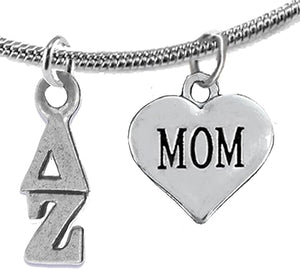 Delta Zeta Mom, Hypoallergenic Safe Adjustable Fits Anyone Licensed Sorority Jewelry Manufacturer