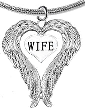 Guardian Angel, Heart (Love) Shaped Wings for Wife Necklace, Adjustable, Hypoallergenic, Safe-Nickel, Lead, Free